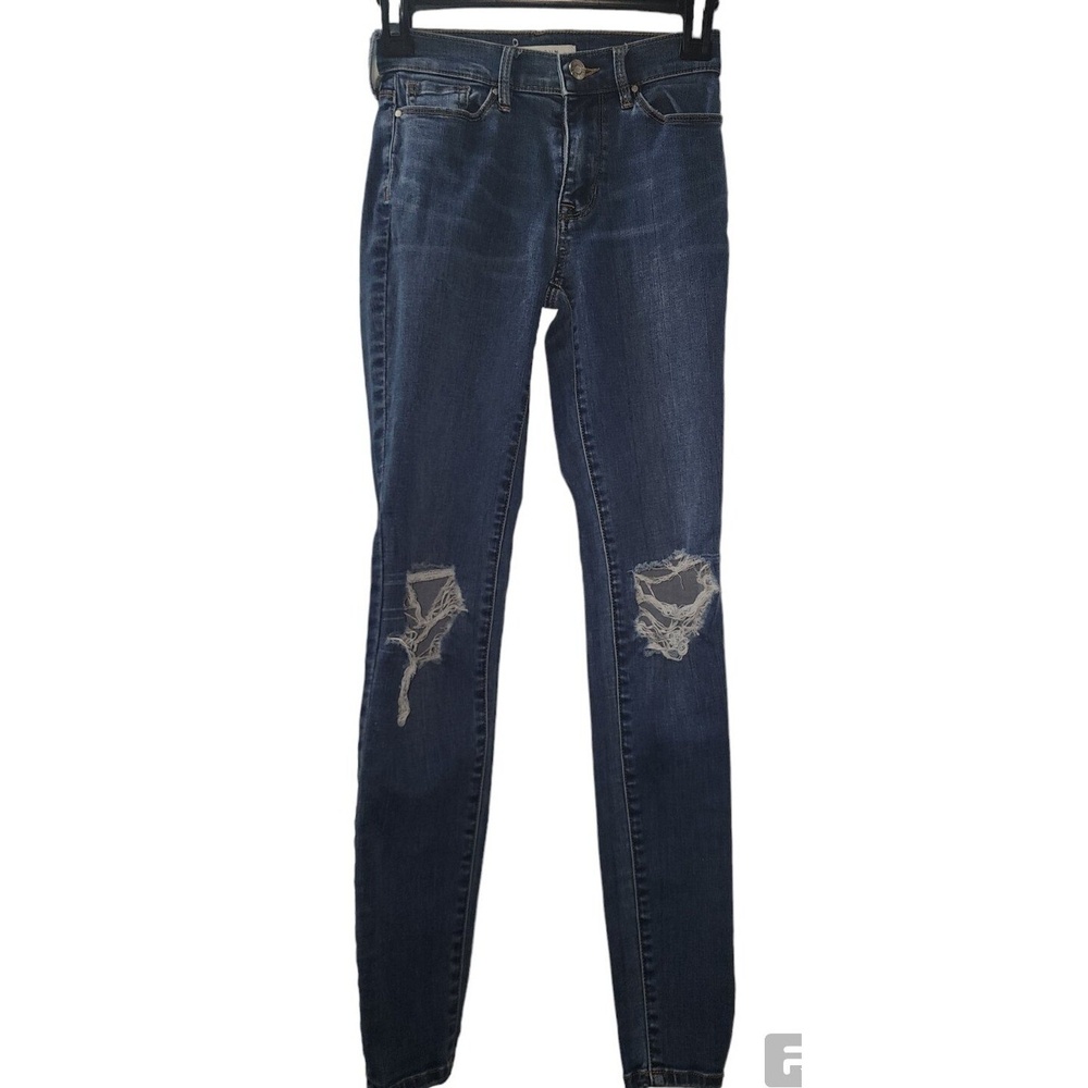 Pacsun Ripped‎ Knee Skinny Jeans Dark Wash Denim Casual Style Size 22